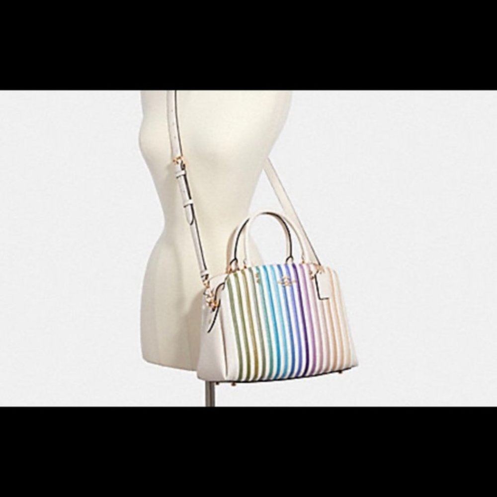 NWT COACH OMBRE LARGE LILLIE LEATHER HANDBAG - Picture 3 of 4